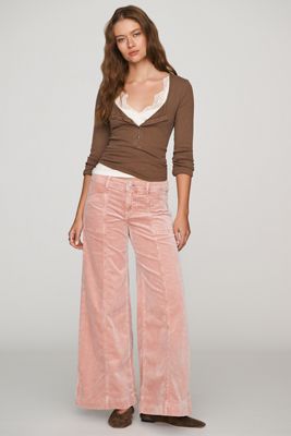 Pilcro Nico Corduroy Mid-Rise Flare Jeans 