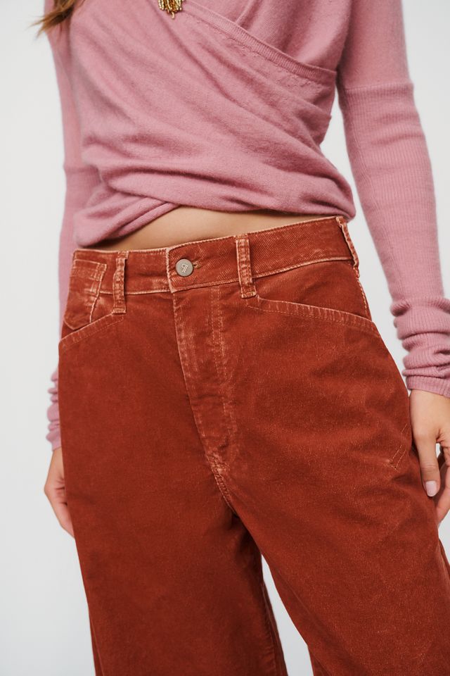 The Kayden Corduroy High-Rise Barrel Leg Carpenter Jeans by Pilcro #2