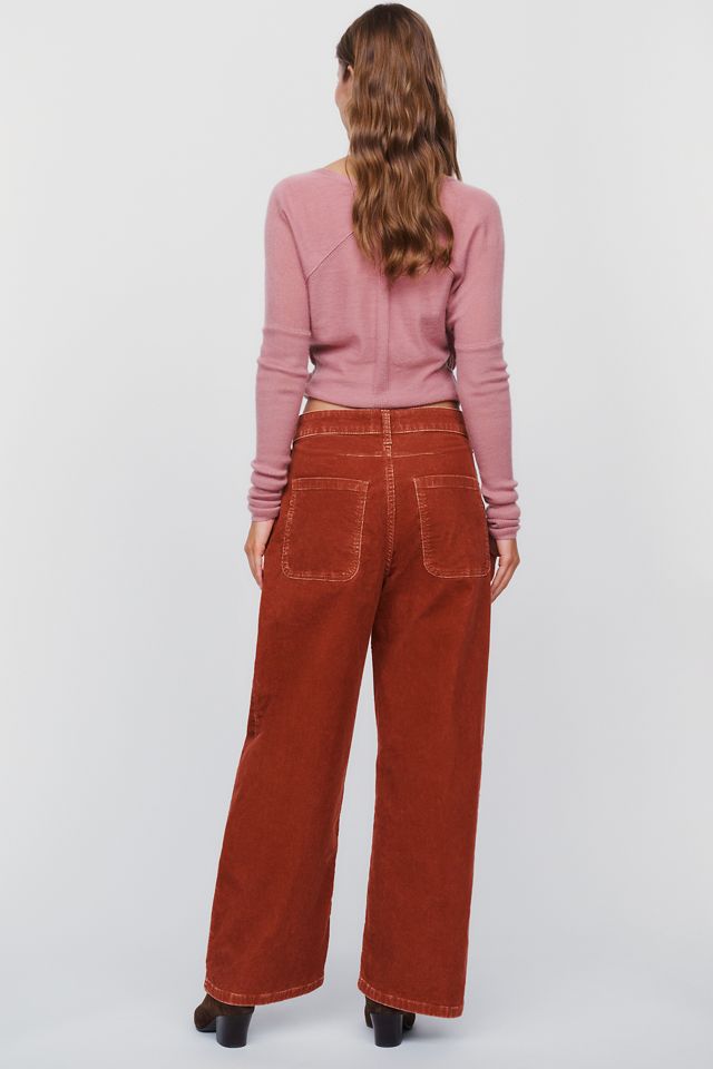 The Kayden Corduroy High-Rise Barrel Leg Carpenter Jeans by Pilcro #4