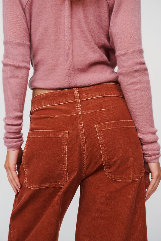 The Kayden Corduroy High-Rise Barrel Leg Carpenter Jeans by Pilcro #5