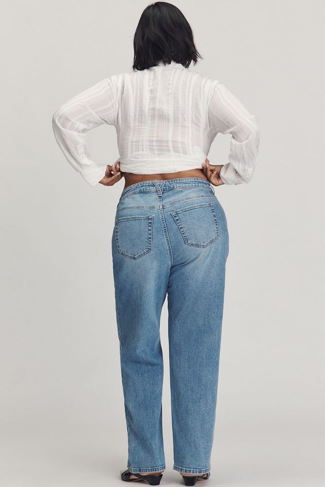 Eloquii Plus Diamond Sparkle High-Rise Taper Jeans #3