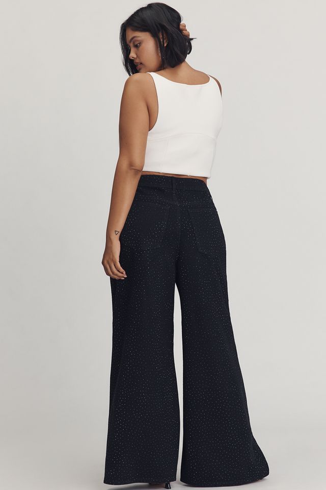 Eloquii Plus Embellished High-Rise Wide-Leg Pants #3