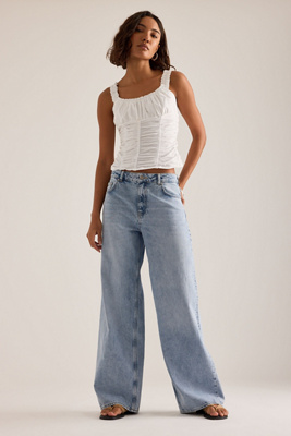 ALIGNE Low-Rise Loose Wide-Leg Jeans