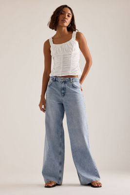 ALIGNE Low-Rise Loose Wide-Leg Jeans