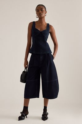 ALIGNE Haven Cocoon-Bein Denim Culottes