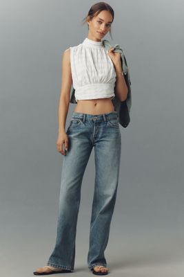 EB Denim Low-Rise Baggy Straight-Leg Jeans