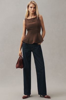 EB Denim Low-Rise Baggy Wide-Leg Jeans