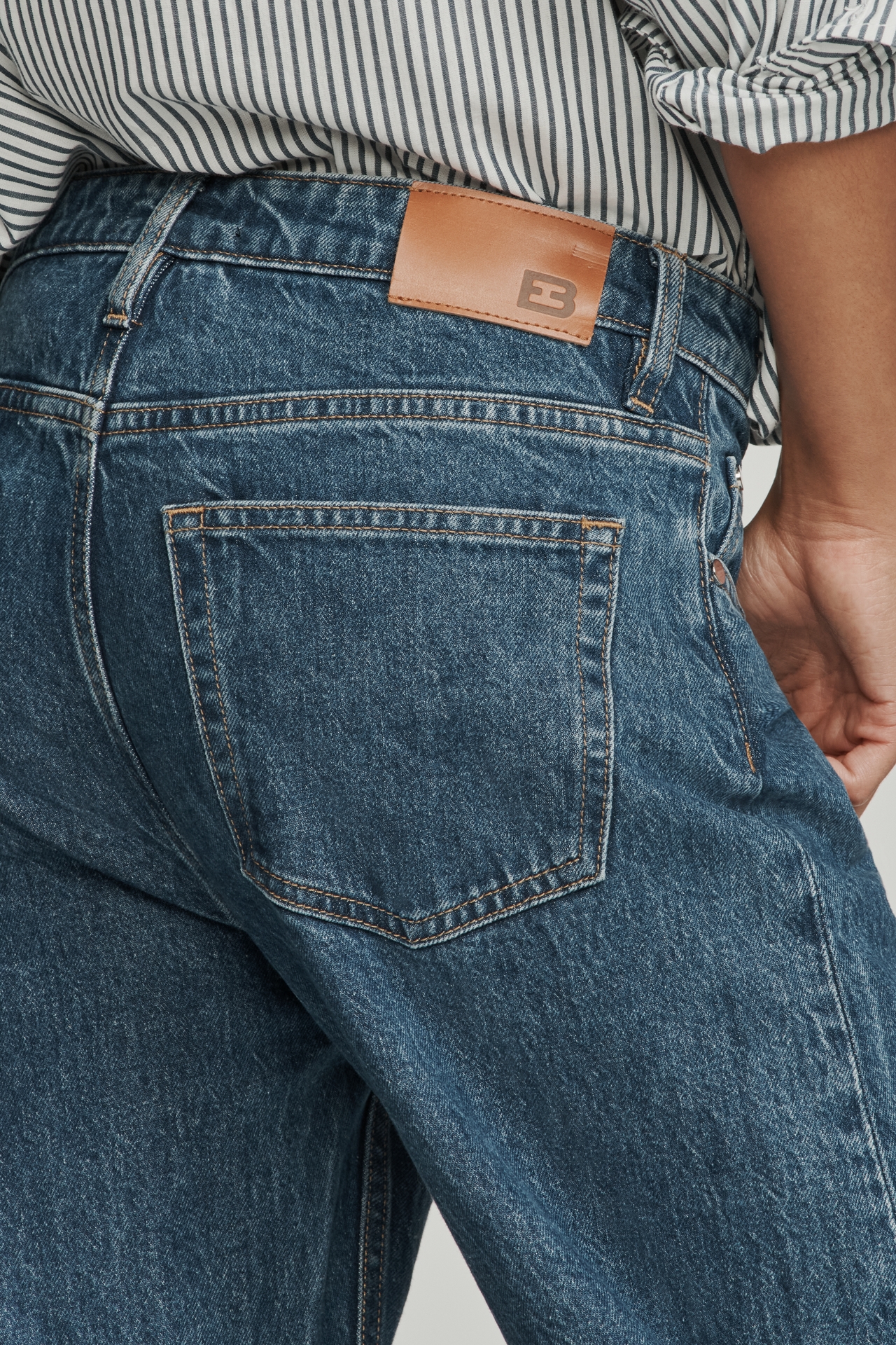 EB Denim Alida High-Rise Loose Bowed Jeans