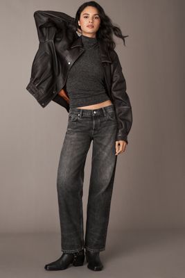 EB Denim Low-Rise Baggy Wide-Leg Jeans
