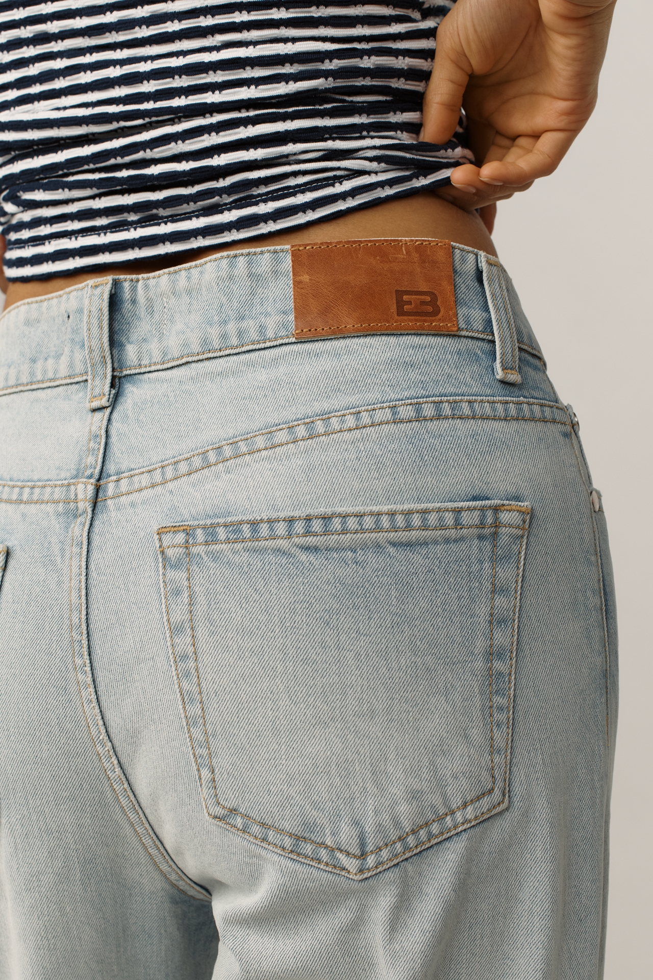 EB Denim Alida High-Rise Tapered Jeans