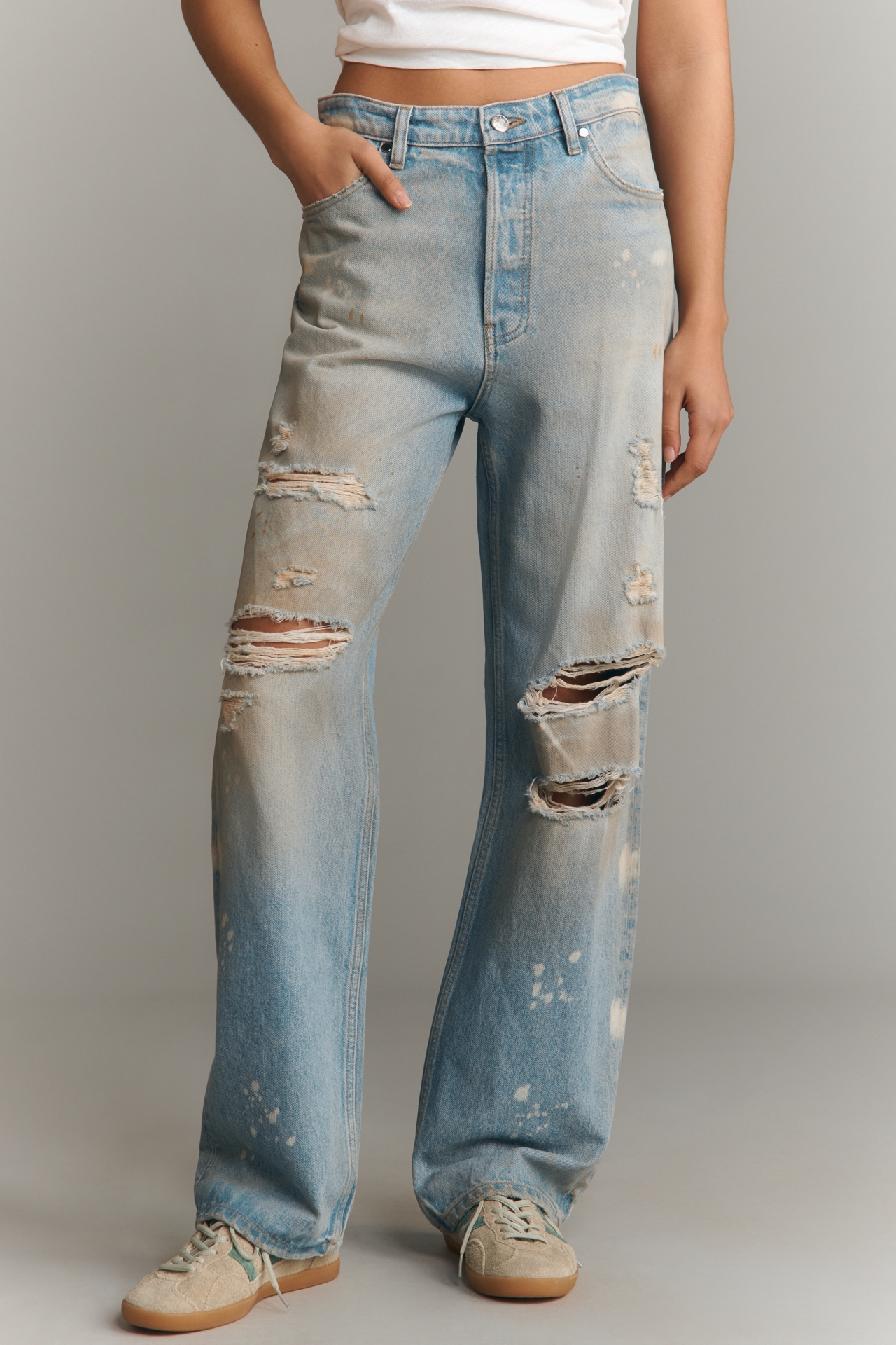 EB Denim Sofia High-Rise Wide-Leg Jeans