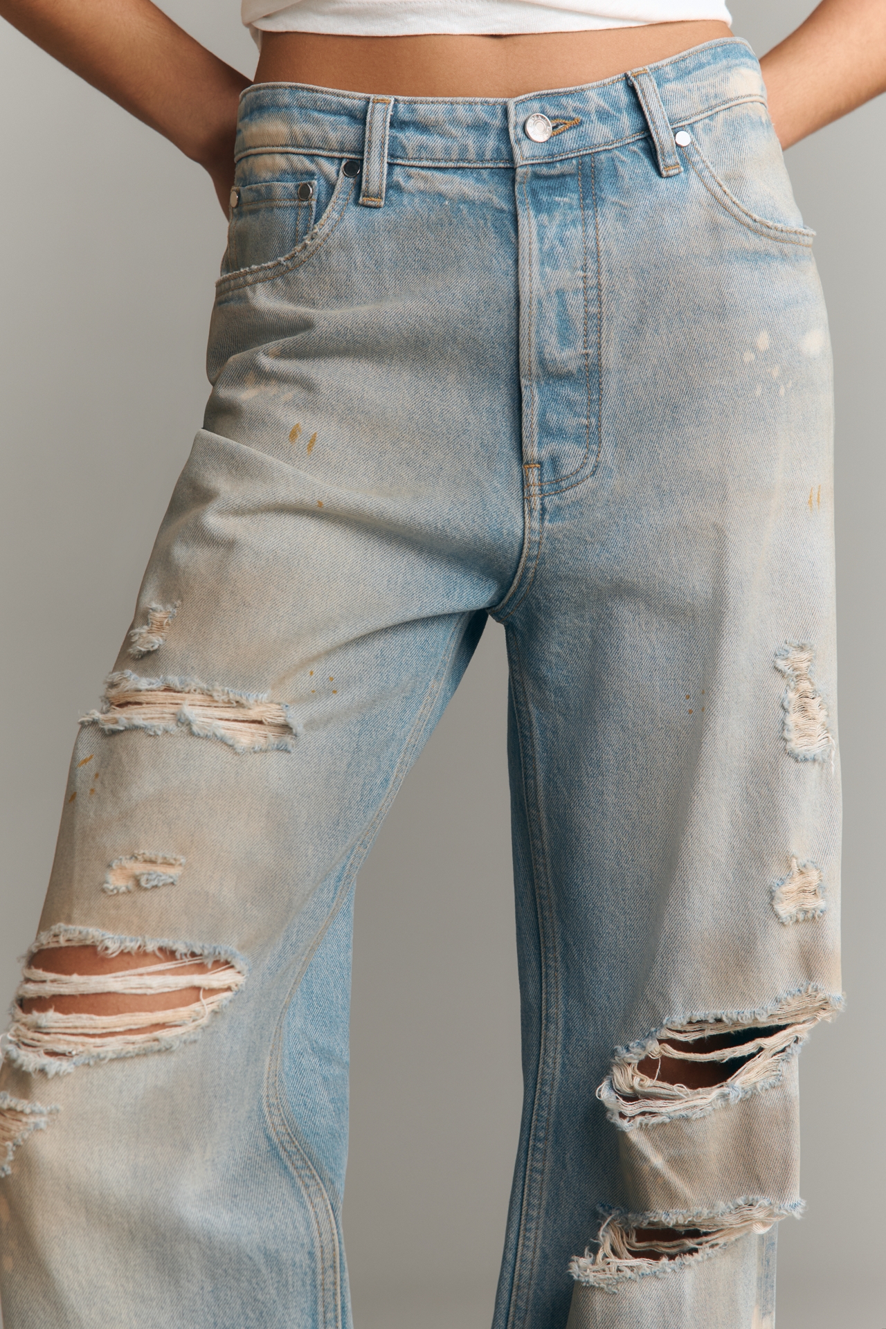 EB Denim Sofia High-Rise Wide-Leg Jeans