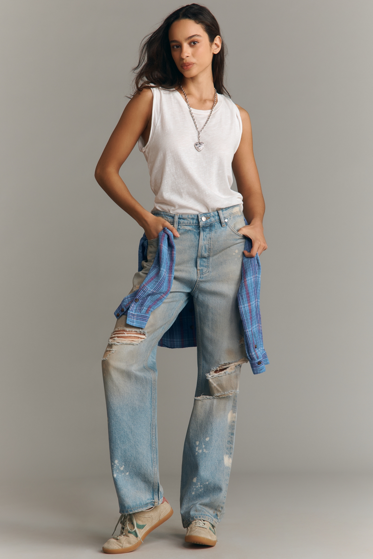 EB Denim Sofia High-Rise Wide-Leg Jeans
