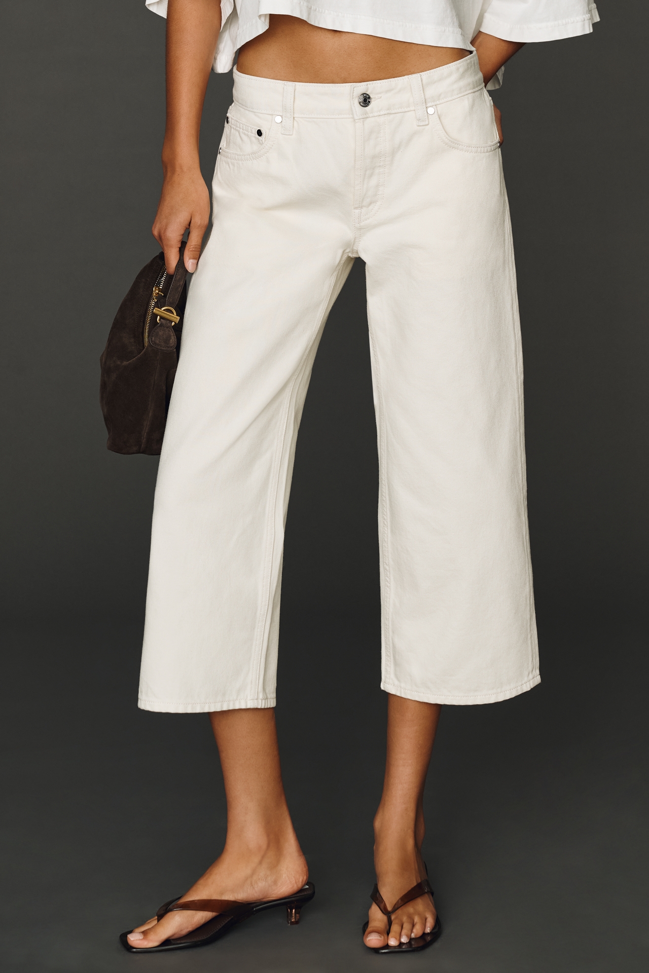 EB Denim Low-Rise Baggy Capri Jeans