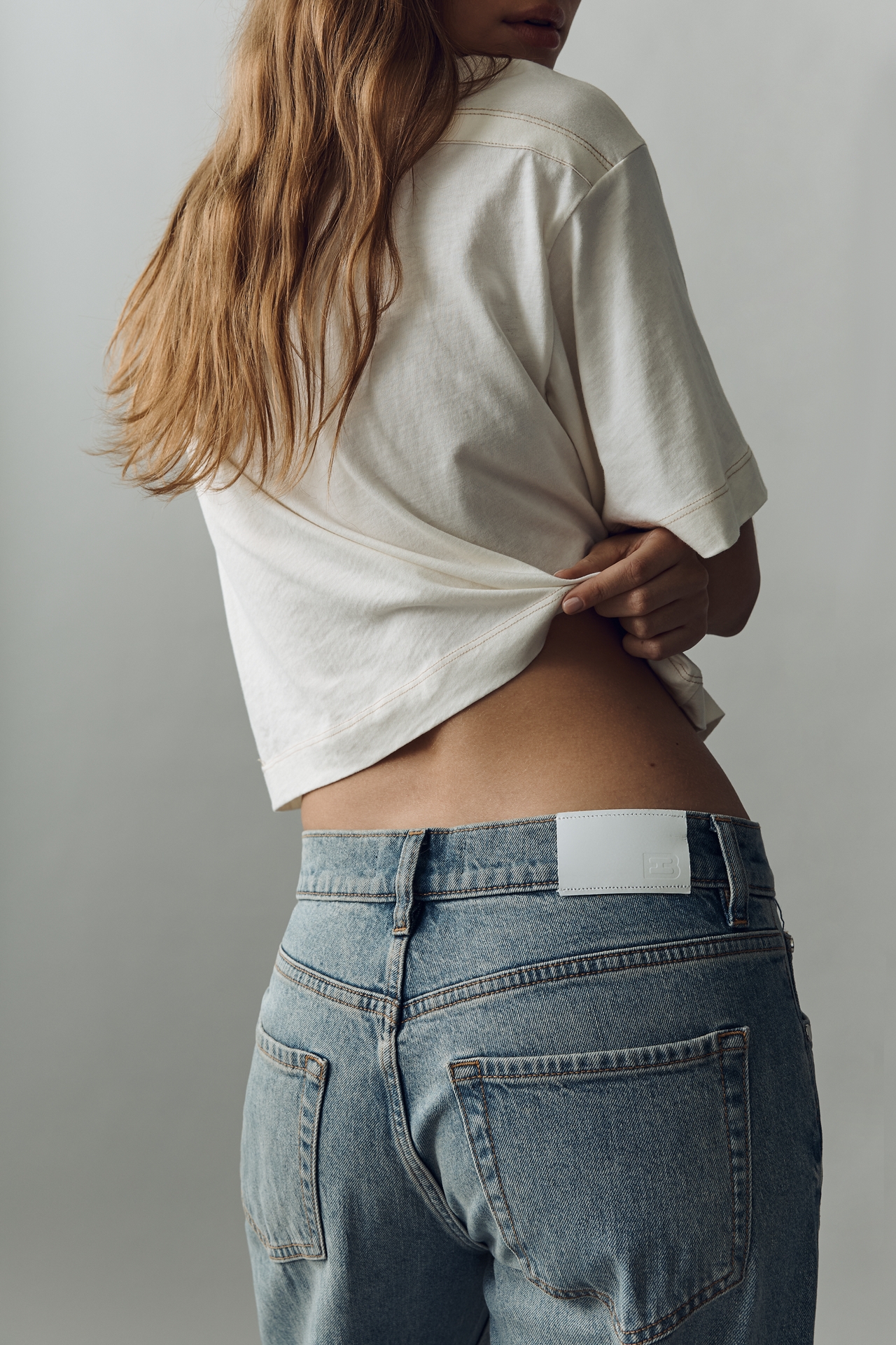 EB Denim Low-Rise Baggy Wide-Leg Jeans
