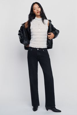 EB Denim Low-Slung Baggy Wide-Leg Jeans