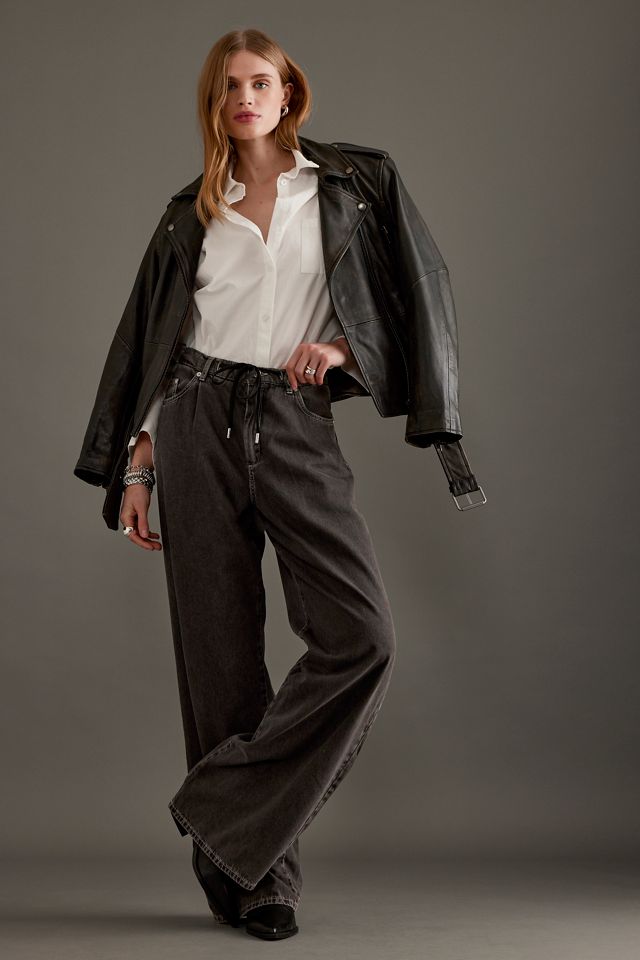 Jeans de Pierna Ancha con Cordón de Cintura Media Nanny de Baum und Pferdgarten #2