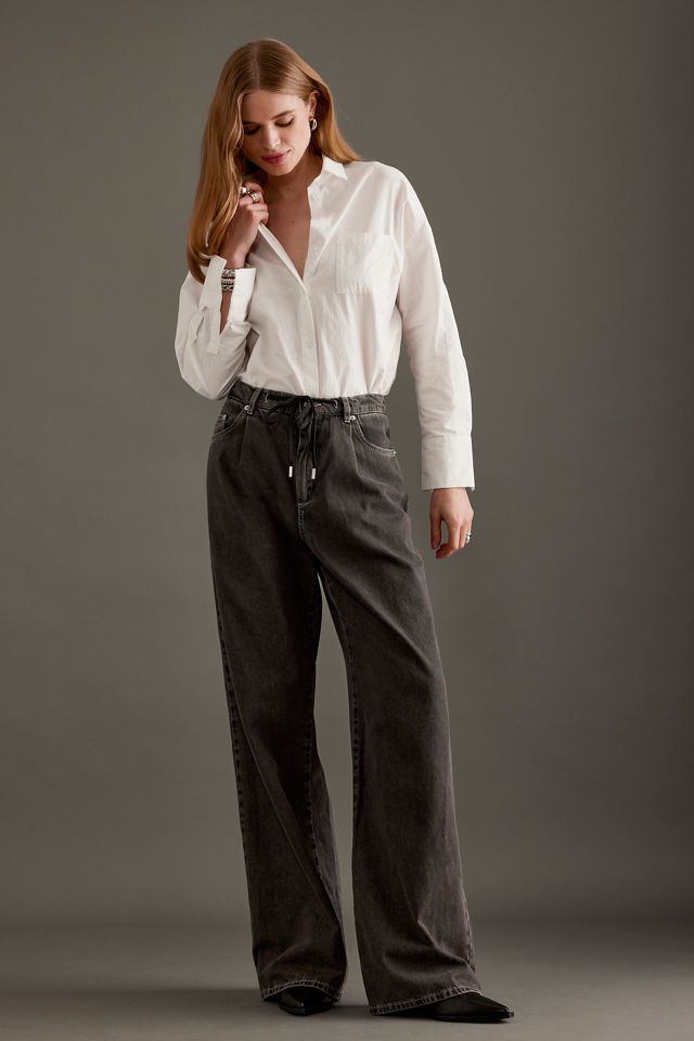 Jeans de Pierna Ancha con Cordón de Cintura Media Nanny de Baum und Pferdgarten #4