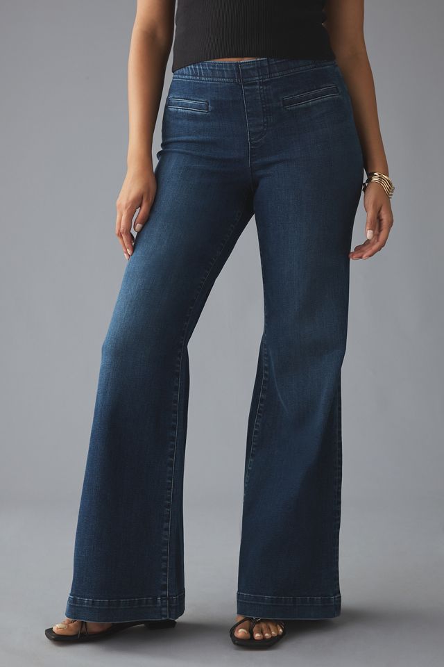 Pilcro Retro Low-Rise Pull-On Flare Jeans #1