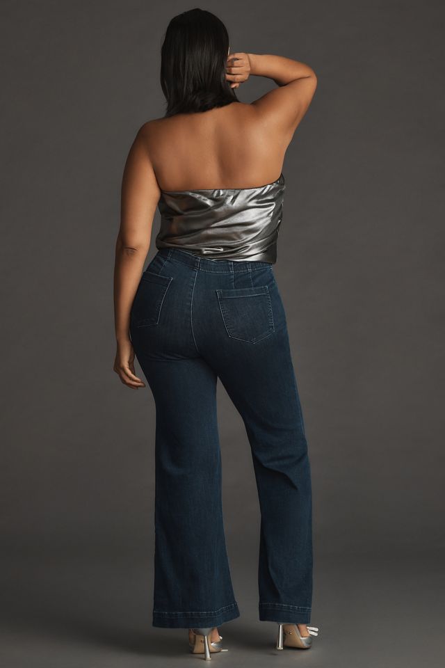 Pilcro Retro Low-Rise Pull-On Flare Jeans #7