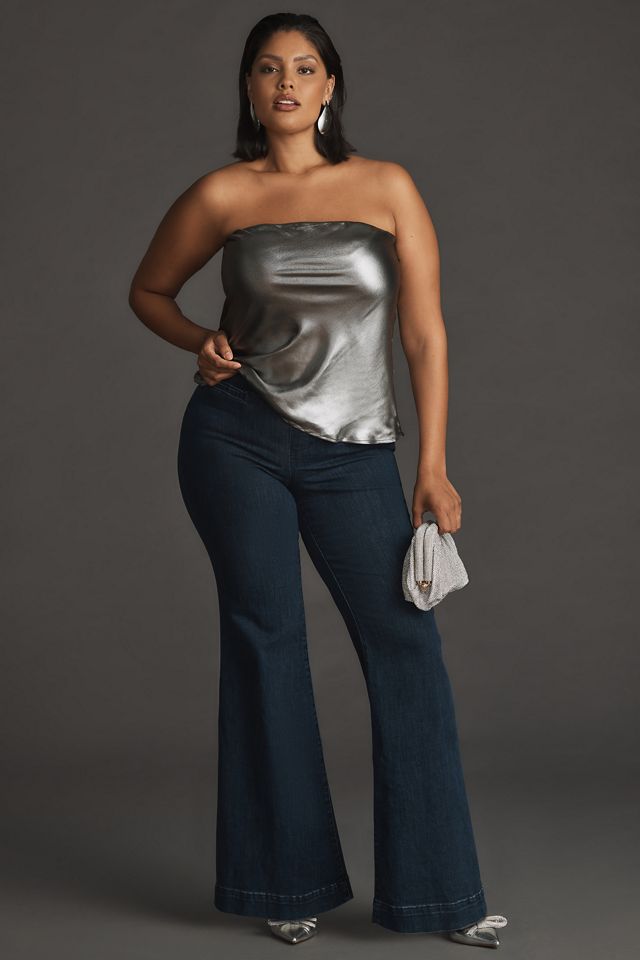 Pilcro Retro Low-Rise Pull-On Flare Jeans #8
