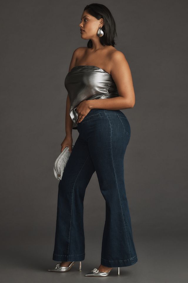 Pilcro Retro Low-Rise Pull-On Flare Jeans #5