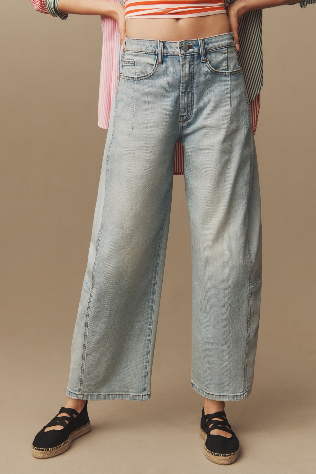 Pilcro Heritage Curve Mid-Rise Barrel Jeans