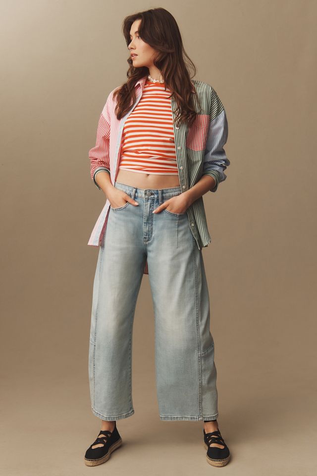 The Kenna Mid-Rise Heritage Barrel Jeans by Pilcro #1