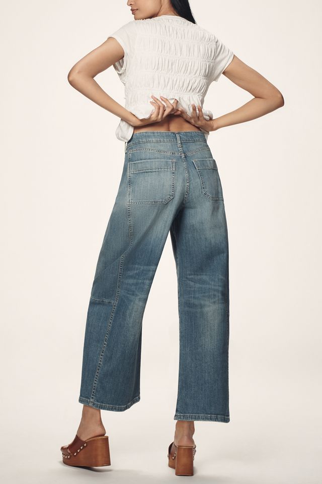 Pilcro Heritage Curve Mid-Rise Wide-Leg Jeans