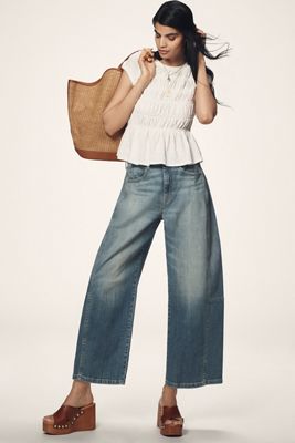 The Kenna Mid-Rise Heritage Barrel Jeans by Pilcro