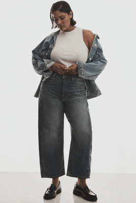 The Kenna Mid-Rise Heritage Barrel Jeans by Pilcro
