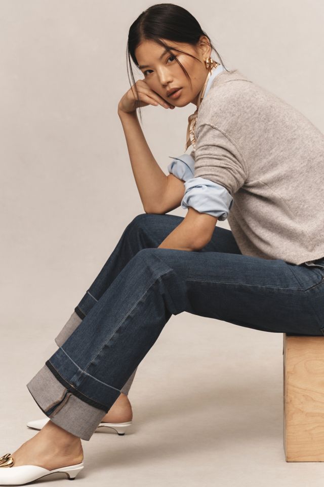 The Francais Mid-Rise Cuffed Jeans by Pilcro #3