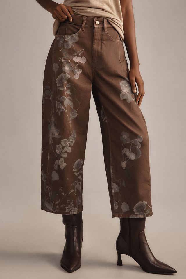 The Kenna Mid-Rise Heritage Barrel Jeans by Pilcro: Floral Edition #1