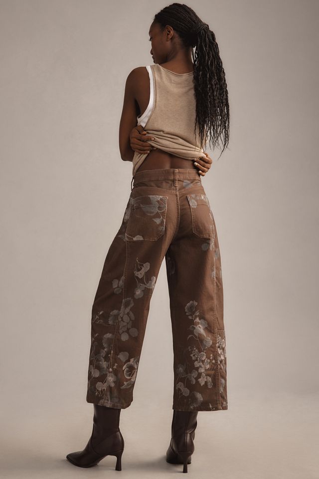 The Kenna Mid-Rise Heritage Barrel Jeans by Pilcro: Floral Edition #2