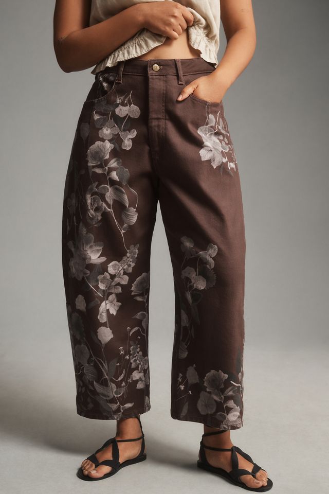 The Kenna Mid-Rise Heritage Barrel Jeans by Pilcro: Floral Edition #6