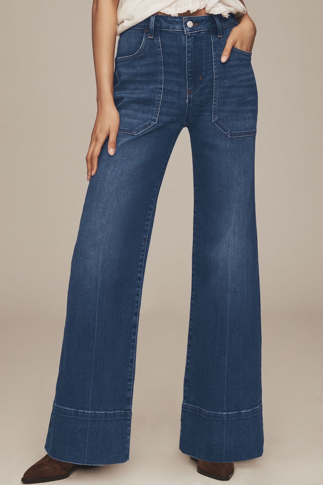 The Rylan Relaxed High-Rise Flare Jeans by Pilcro
