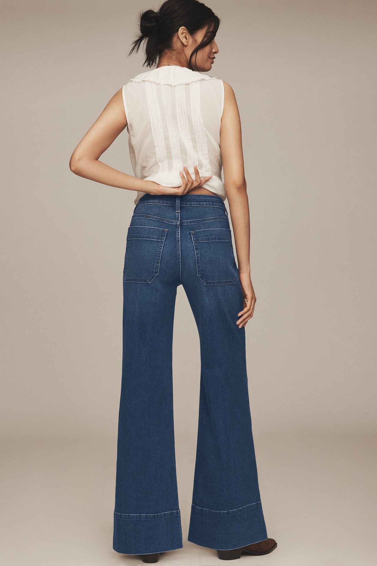 The Rylan Relaxed High-Rise Flare Jeans by Pilcro
