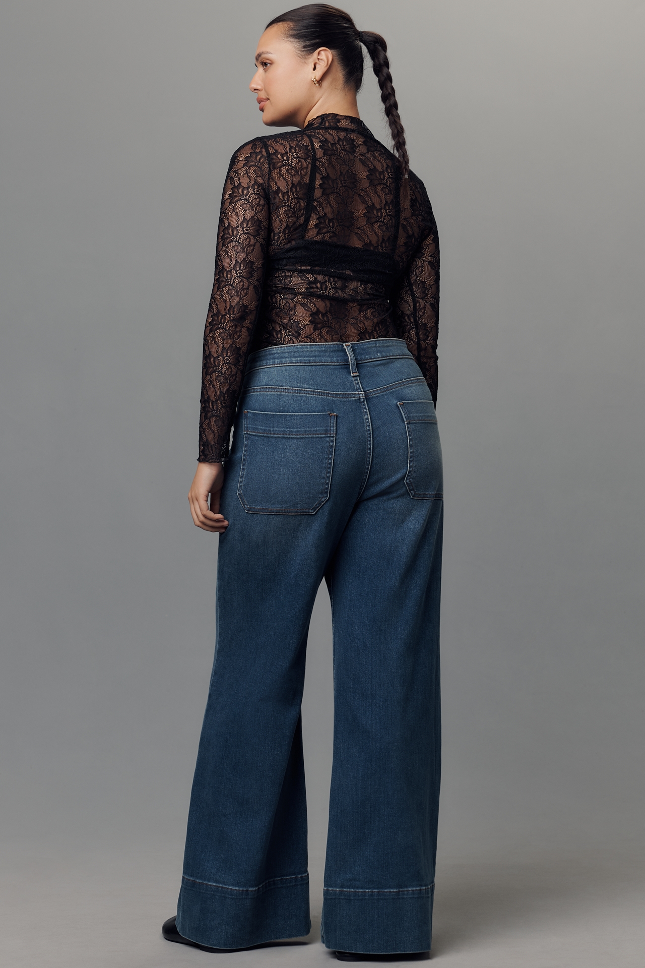 The Rylan Relaxed High-Rise Flare Jeans by Pilcro