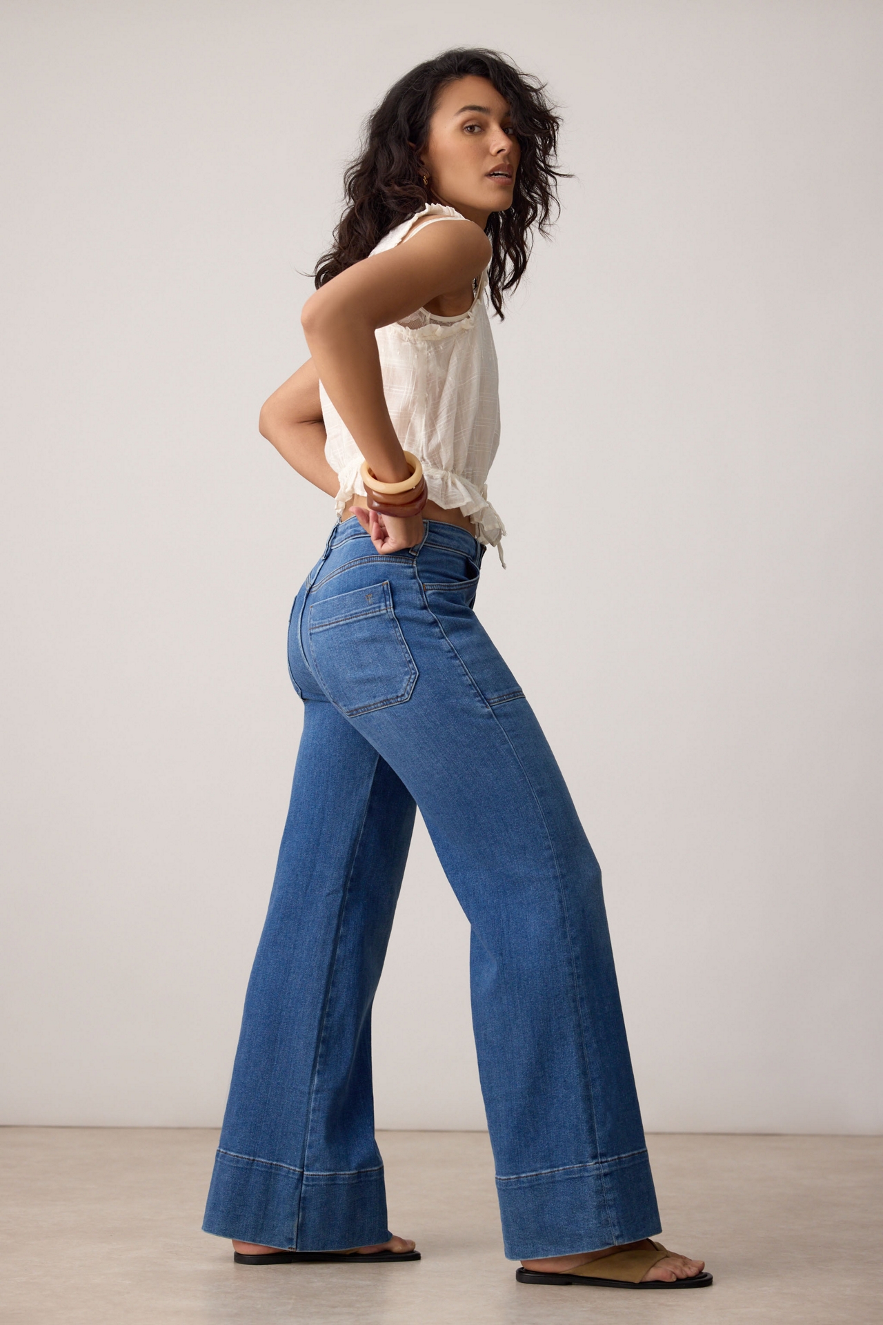 Rylan Relaxed High-Rise Flare Jeans by Pilcro