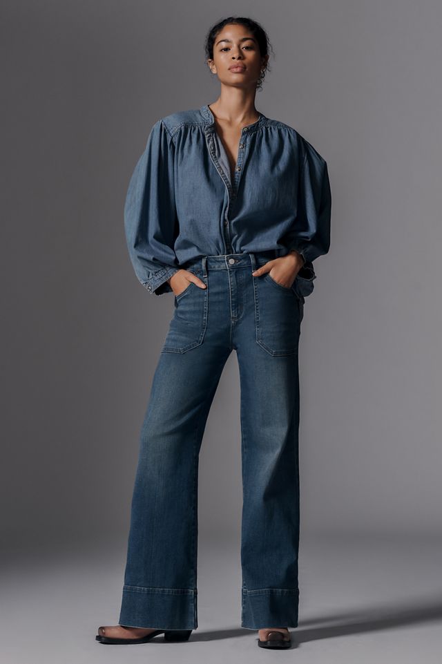 The Rylan Relaxed High-Rise Flare Jeans by Pilcro #2