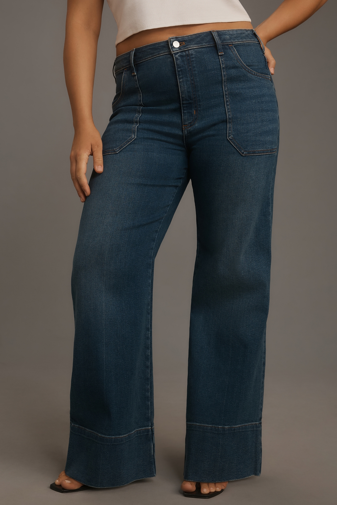 The Rylan Relaxed High-Rise Flare Jeans by Pilcro