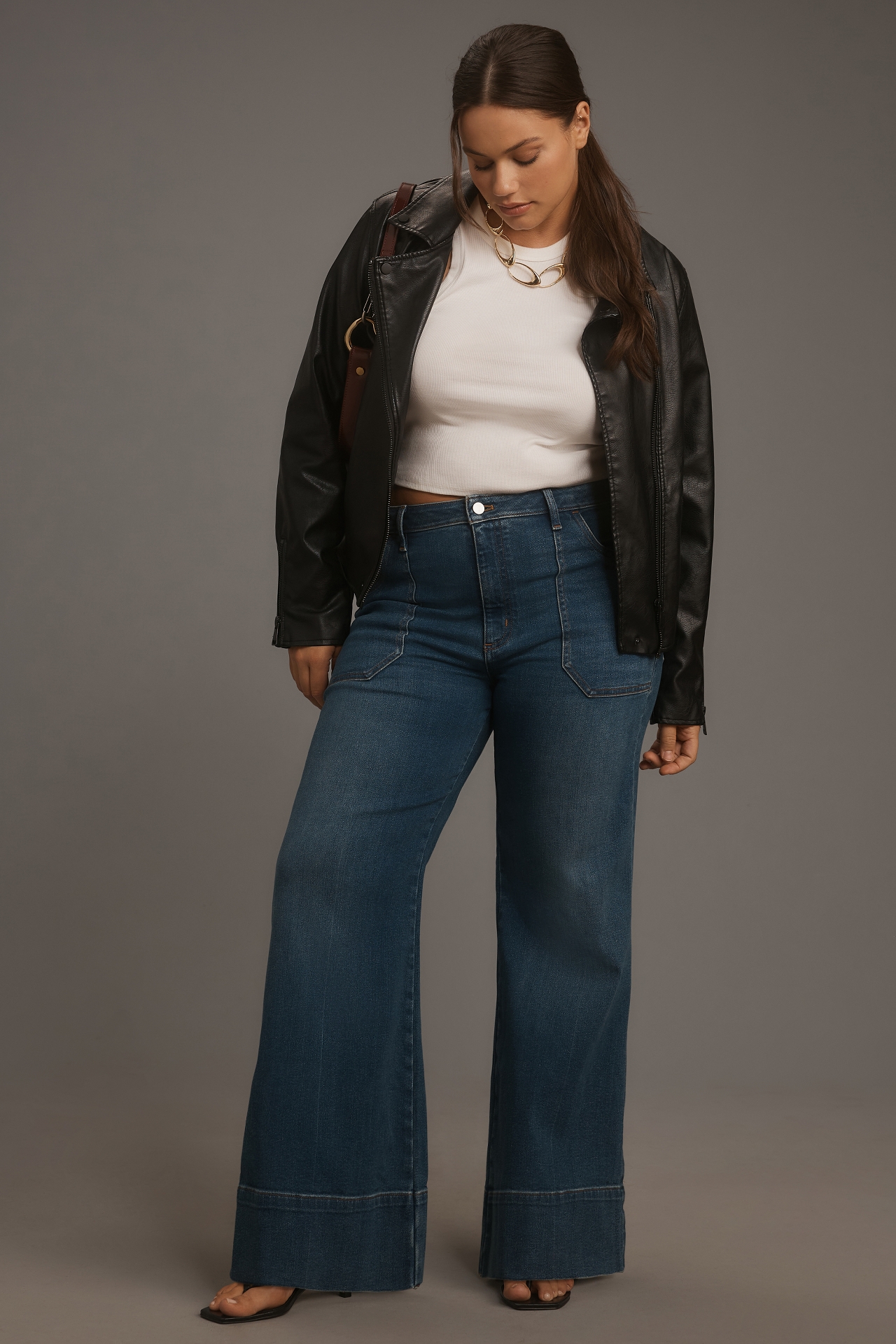 The Rylan Relaxed High-Rise Flare Jeans by Pilcro