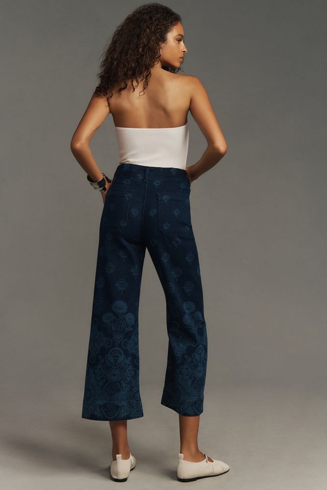 The Colette Cropped Wide-Leg Jeans by Maeve #3