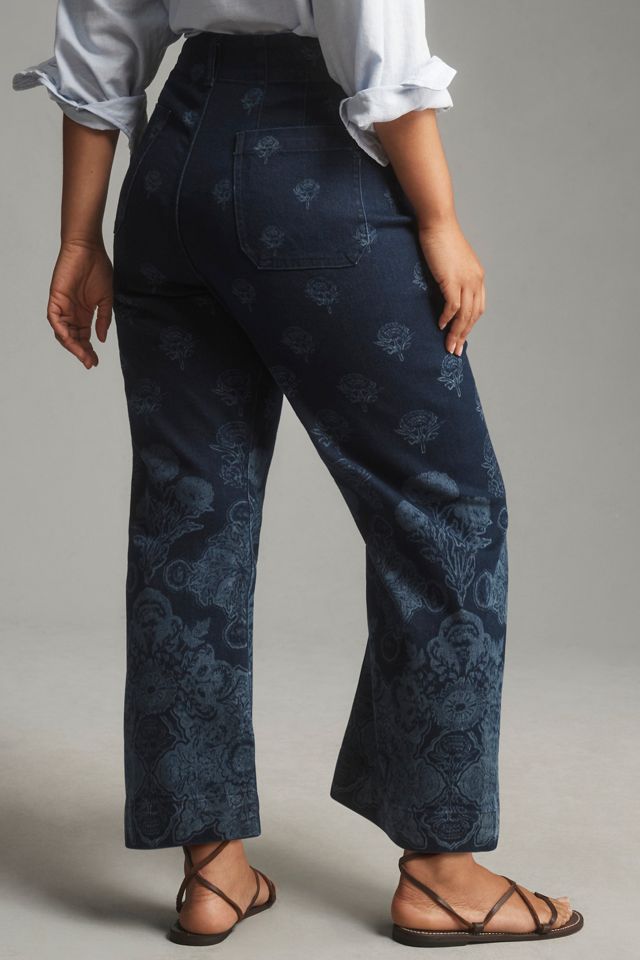 The Colette Cropped Wide-Leg Jeans by Maeve #7