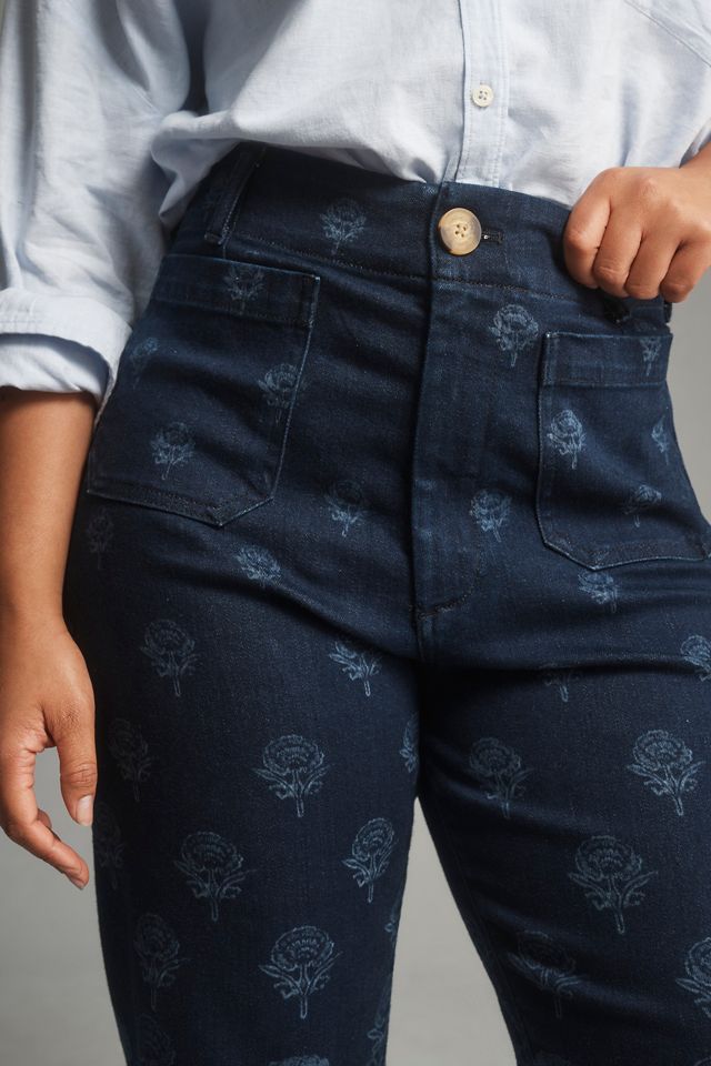 The Colette Cropped Wide-Leg Jeans by Maeve #8