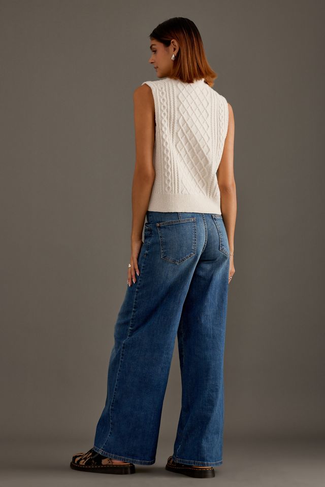 Pilcro Corset Seamed High-Rise Wide-Leg Jeans #1
