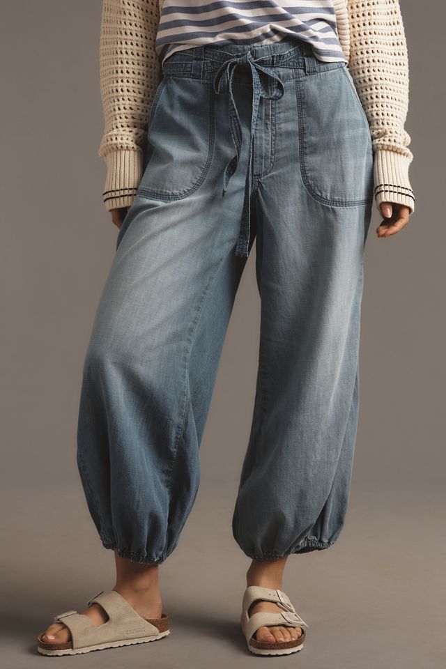Pilcro High-Rise Parachute Tie-Waist Jeans #1