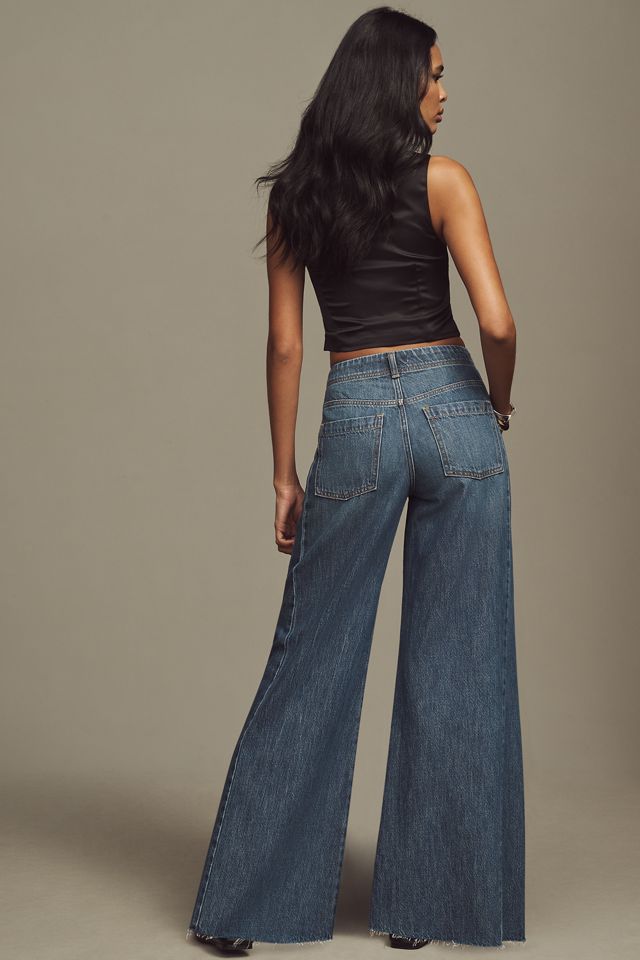 The Adi Mid-Rise Frayed Relaxed Flare Jeans by Pilcro: Decorated Edition #3