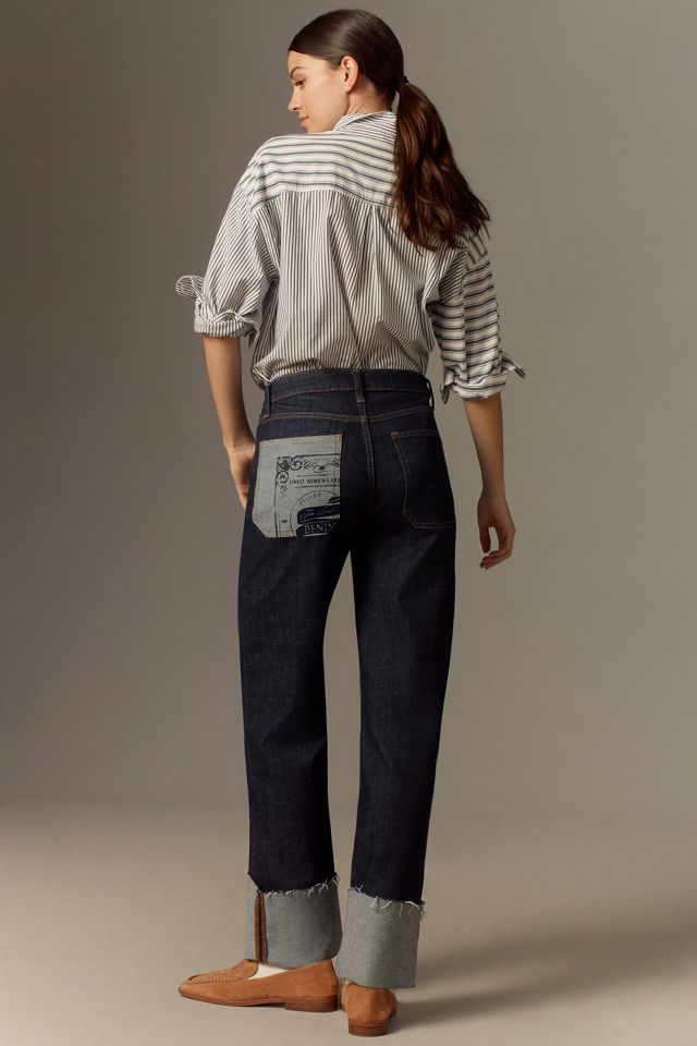 Pilcro High-Rise Cuff Flocked Jeans #3