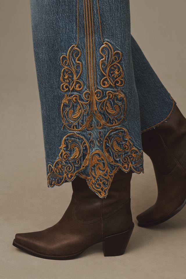 The Ettie High-Rise Crop Jeans: Embroidered Hem Edition #4